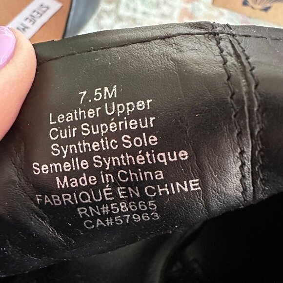 Treasure & Bond Open Toe Sandal Bootie - Black Leather‎ Upper - Stacked Heel-Zip - Picture 7 of 8